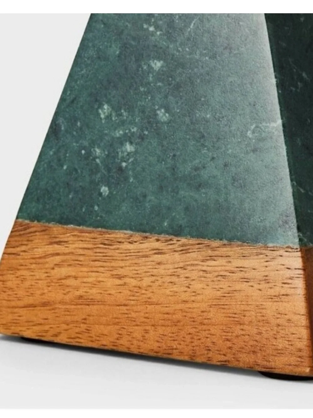 NWT Threshold Wood and Marble Accent Triangle Tree Medium size 6.5 in